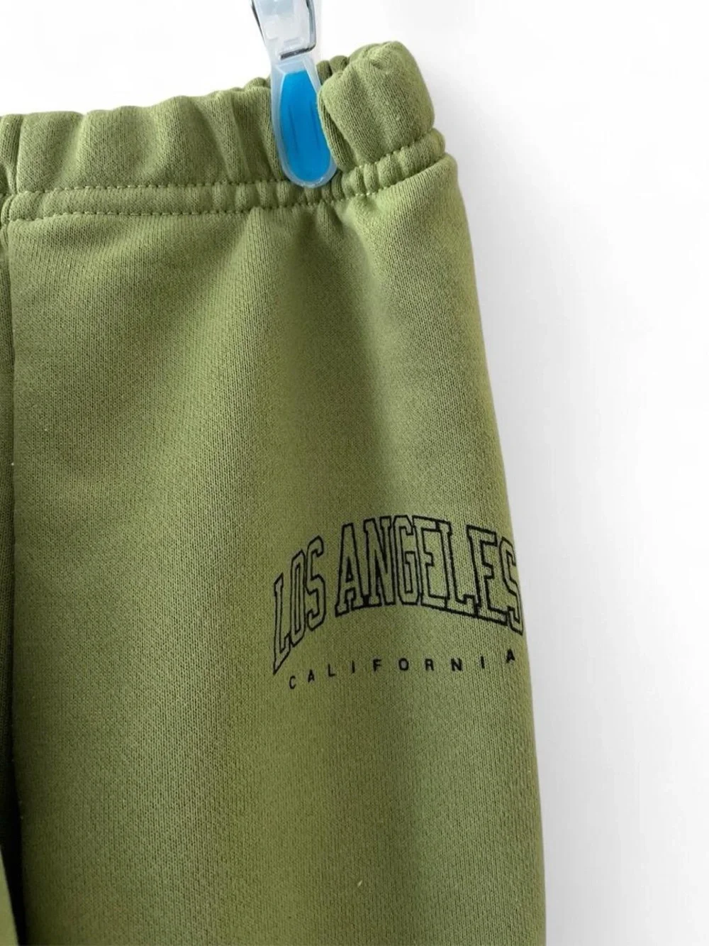 9-12M Girl 2 Piece Set Olive Green Cropped Hoodie Sweatpants